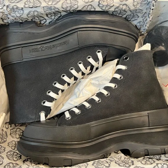 Alexander McQueen Black High-Top Sneakers